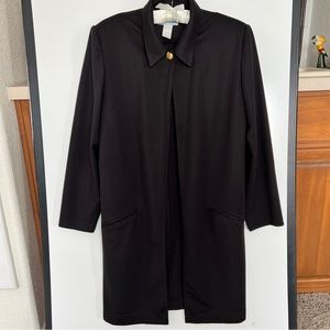 Draper's and Diamonds Vintage Black Coat Size 16